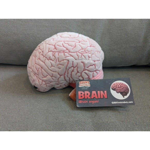 NWT Giant Microbes Brain Organ Educational Plush Toy 6'' - Picture 2 of 5